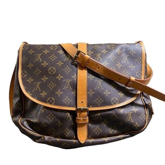 LOUIS VUITTON Monogram Saumur 35 Shoulder/Crossbody Bag 💼 8901VI - Picture 5 of 16